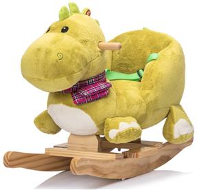 Dino gunghäst i mjuk plysch med ljud och sele (från 12 månader)-9