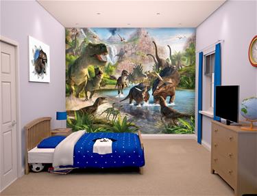 Dinosaur Land tapet 243 x 305 cm