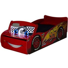 Disney Bilar Blixten McQueen Junior Barnsäng  m. Ljus (140cm)-3