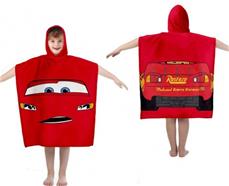 Disney Cars Poncho badhandduk med huva - 100 procent bomull