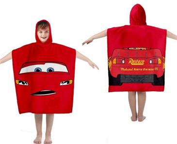 Disney Cars Poncho badhandduk med huva - 100 procent bomull