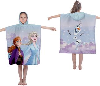 Disney Frost Poncho badhandduk med huva - 100 procent bomull
