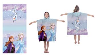 Disney Frost Poncho badhandduk med huva - 100 procent bomull-2