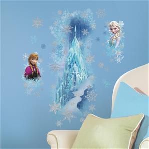 Disney Frost Slott Gigant Wallstickers med glitter