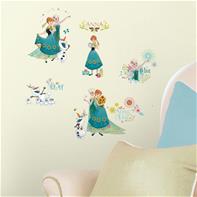 Disney Frozen Anna, Elsa och Olaf i vår Wallstickers