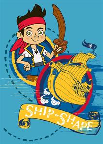 Disney Jake och Piraterne Matta Design 02 - 95 x 133 cm