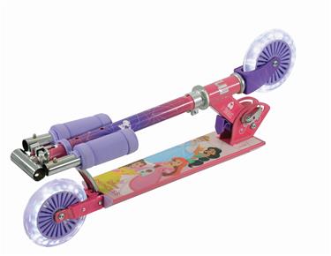 Disney Prinsessor Hopfällbar Sparkcykel med LED-ljushjul-7