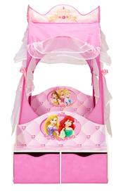 Disney Prinsessvagn Junior barnsäng (140cm)-6