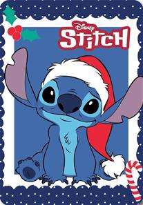 Disney Stitch-julfleecefilt 100x140 cm