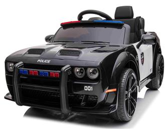Dodge Challenger SRT POLIS elbil till barn 12v m/Gummidäck, Remote