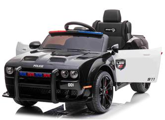 Dodge Challenger SRT POLIS elbil till barn 12v m/Gummidäck, Remote-2