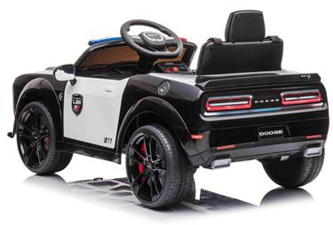 Dodge Challenger SRT POLIS elbil till barn 12v m/Gummidäck, Remote-5