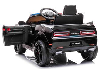 Dodge Challenger SRT POLIS elbil till barn 12v m/Gummidäck, Remote-8