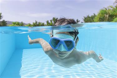 Dykmask för barn ''Dominator'' 3-6 år, Blå-5