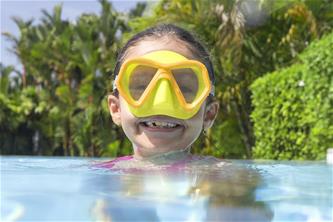 Dykmask för barn ''Dominator'' 3-6 år, Gul-4