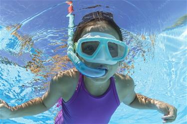 Dykset ''Aqua Cham'' (Mask + Snorkel) 3-6 år, Turkos-5