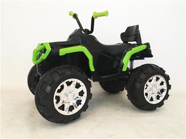 EL ATV Black för barn 12V med gummidäck. Svart/Grön-3