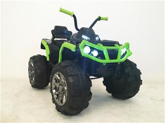 EL ATV Black för barn 12V med gummidäck. Svart/Grön-5