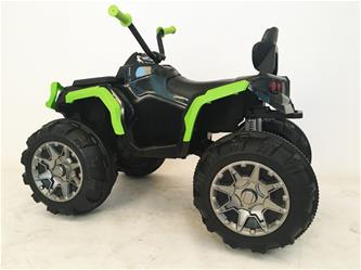 EL ATV Black för barn 12V med gummidäck. Svart/Grön-7