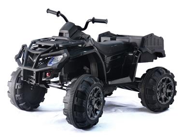 EL ATV XL för barn 24V med gummidäck, Svart