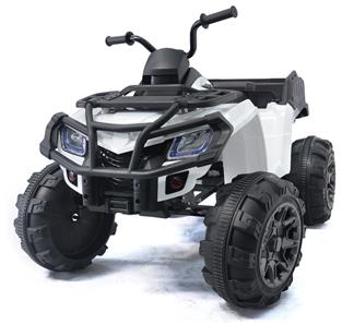 EL ATV XL för barn 24V med gummidäck, Vit