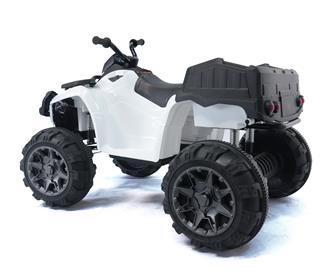 EL ATV XL för barn 24V med gummidäck, Vit-4