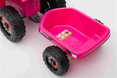 EL Barn ATV för barn med släp, pink-10