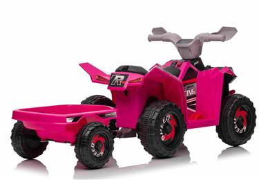 EL Barn ATV för barn med släp, pink-5