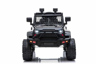EL Black SUV till barn 12V m. 2.4G + Gummidäck + Lädersäte -2