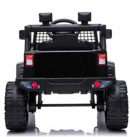 EL Black SUV till barn 12V m. 2.4G + Gummidäck + Lädersäte -4