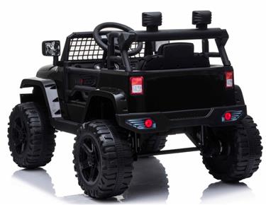 EL Black SUV till barn 12V m. 2.4G + Gummidäck + Lädersäte -5