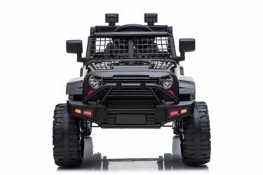 EL Black SUV till barn 12V m. 2.4G + Gummidäck + Lädersäte -9