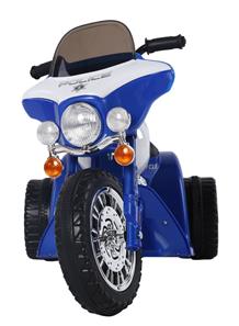 EL Polis Motorcykel till Barn, Blå-2