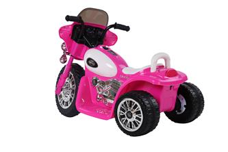 EL Polis Motorcykel till Barn, Pink-2