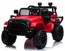 EL Red SUV till barn 12V m. 2.4G + Gummidäck + Lädersäte