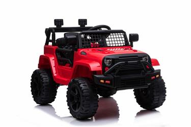 EL Red SUV till barn 12V m. 2.4G + Gummidäck + Lädersäte -8