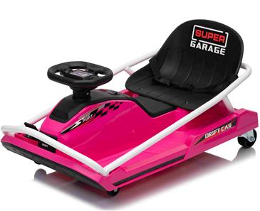 EL Super Garage Driftbil 22,2V för barn, rosa