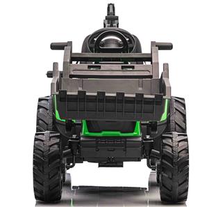 EL traktor  med frontskopa + grävmaskin + släpvagn för barn 21,6V Grön-5