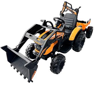 EL traktor  med frontskopa + grävmaskin + släpvagn för barn 21,6V