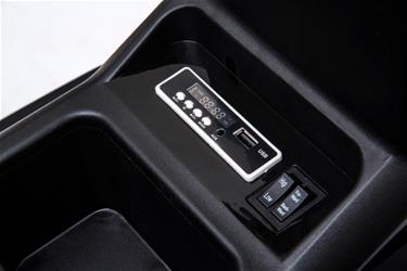 EL Traktor med trailer till barn 12V m/2.4G, lädersäte, Gummihjul-röd-9