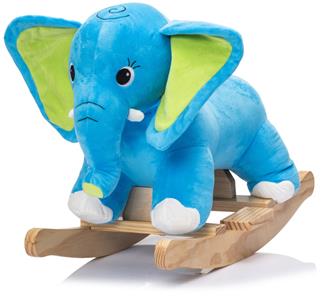 Elefant gunghäst i mjuk plysch med ljud (från 12 MDR)