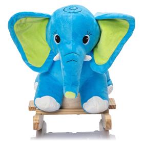 Elefant gunghäst i mjuk plysch med ljud (från 12 MDR)-3