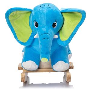 Elefant gunghäst i mjuk plysch med ljud (från 12 MDR)-3
