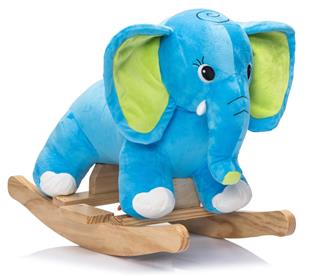 Elefant gunghäst i mjuk plysch med ljud (från 12 MDR)-4