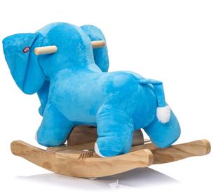 Elefant gunghäst i mjuk plysch med ljud (från 12 MDR)-6
