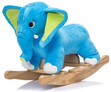 Elefant gunghäst i mjuk plysch med ljud (från 12 MDR)-7