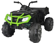 Elektrisk ATV XL för barn 24V med gummidäck, Svart/Grön
