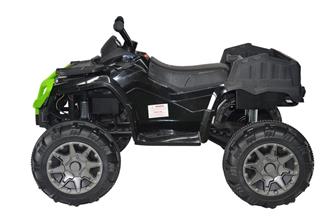 Elektrisk ATV XL för barn 24V med gummidäck, Svart/Grön-3