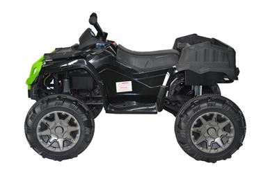 Elektrisk ATV XL för barn 24V med gummidäck, Svart/Grön-3