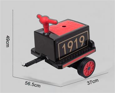 Eltåg med lokomotiv o. 2 vagnar till Barn 4 x 12V Motor (upp till 4 barn)-12